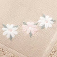Load image into Gallery viewer, Embroidered Flower Knit Blanket | Caramel