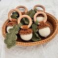 Load image into Gallery viewer, Crochet Acorn & Oak Leaf Teether