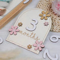 Load image into Gallery viewer, Daisy Milestone Wooden Card
