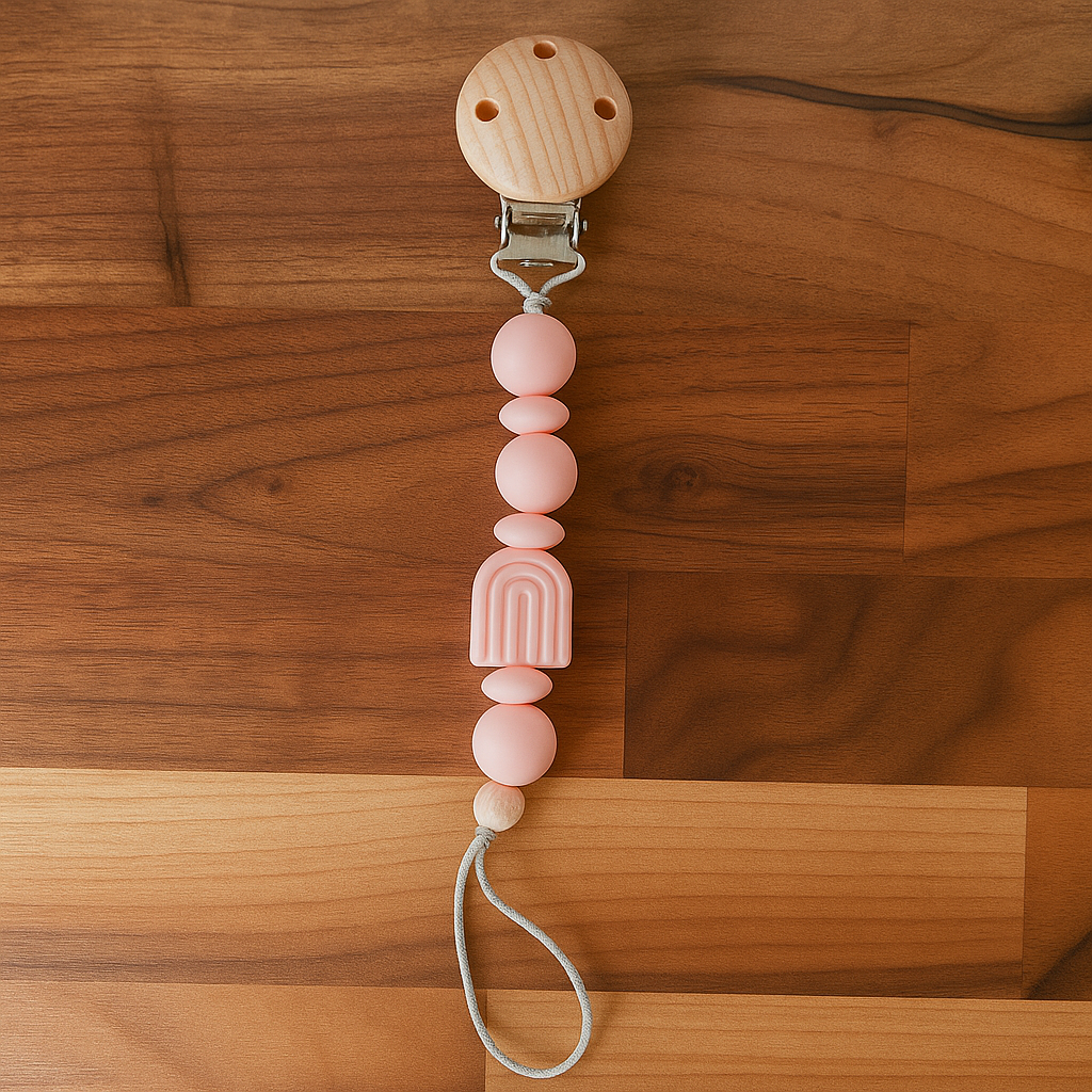 Soothing Silicone Pacifier Clip | Pink