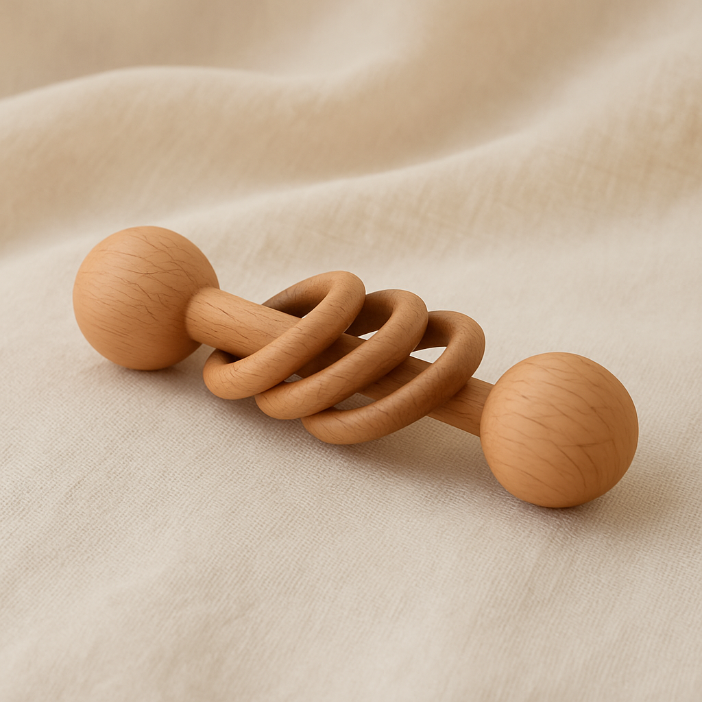 Natural Beech Wood Rattle