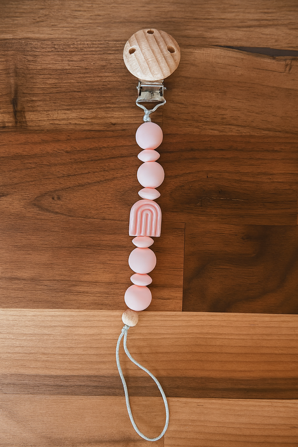 Soothing Silicone Pacifier Clip | Pink