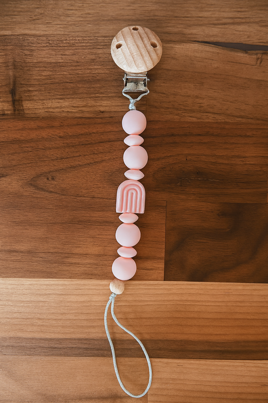 Soothing Silicone Pacifier Clip | Pink