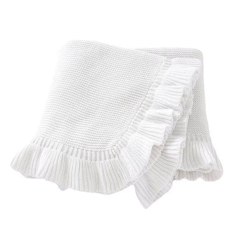 Ruffle Knitted Blanket
