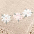 Load image into Gallery viewer, Embroidered Flower Knit Blanket | Caramel
