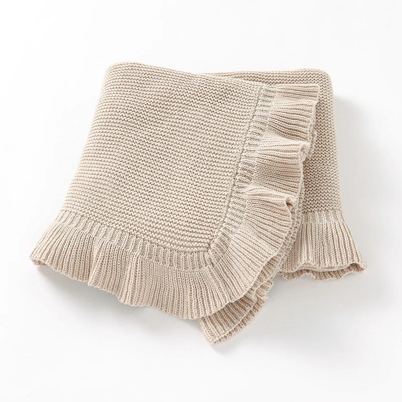Ruffle Knitted Blanket