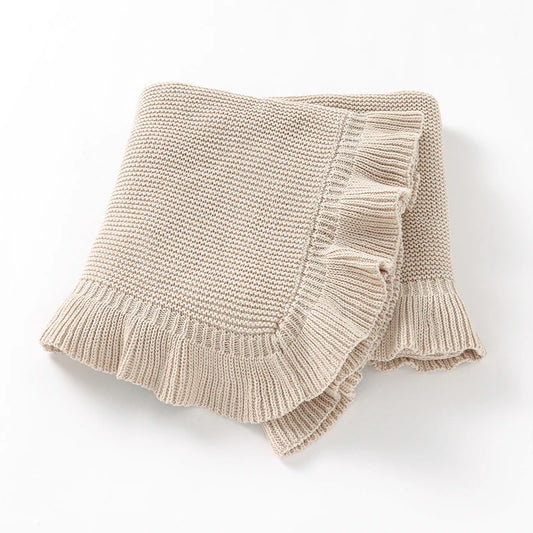 Ruffle Knitted Blanket