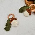 Load image into Gallery viewer, Crochet Acorn & Oak Leaf Teether
