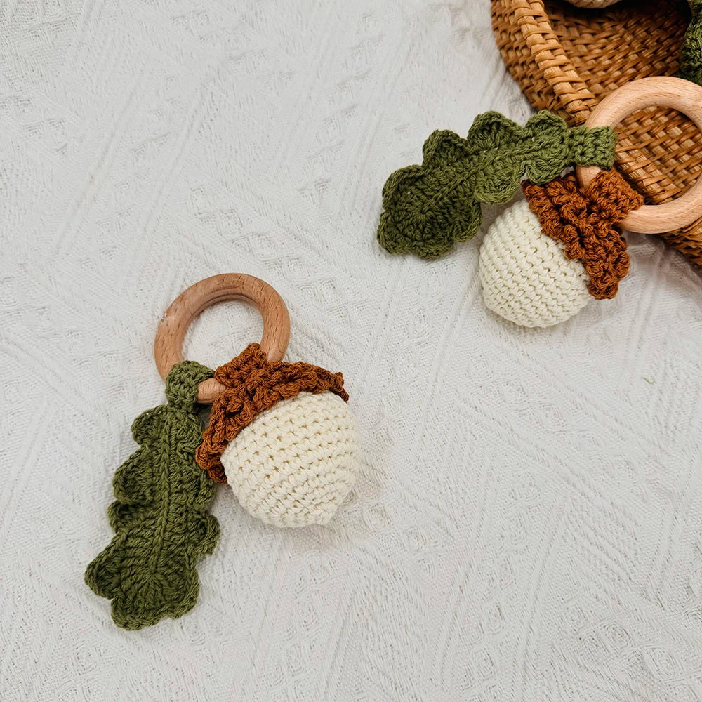 Crochet Acorn & Oak Leaf Teether