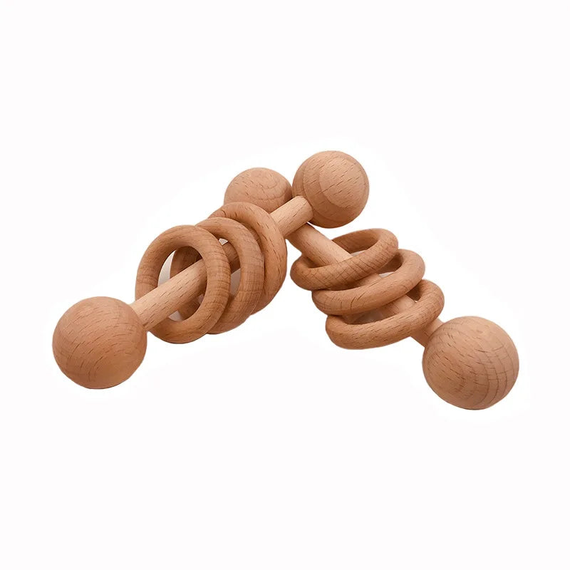 Natural Beech Wood Rattle