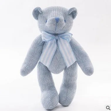 Classic Knitted Teddy Bear | Powder Blue