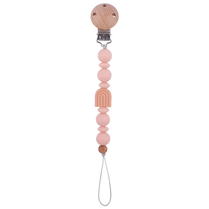 Soothing Silicone Pacifier Clip | Pink